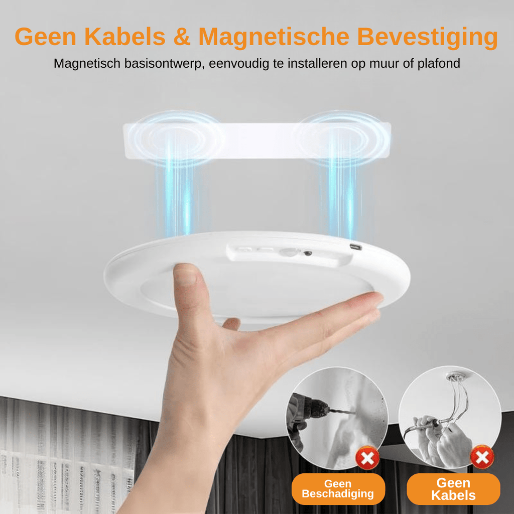 LumiNest™ – Draadloze Plafondlamp met Sensor