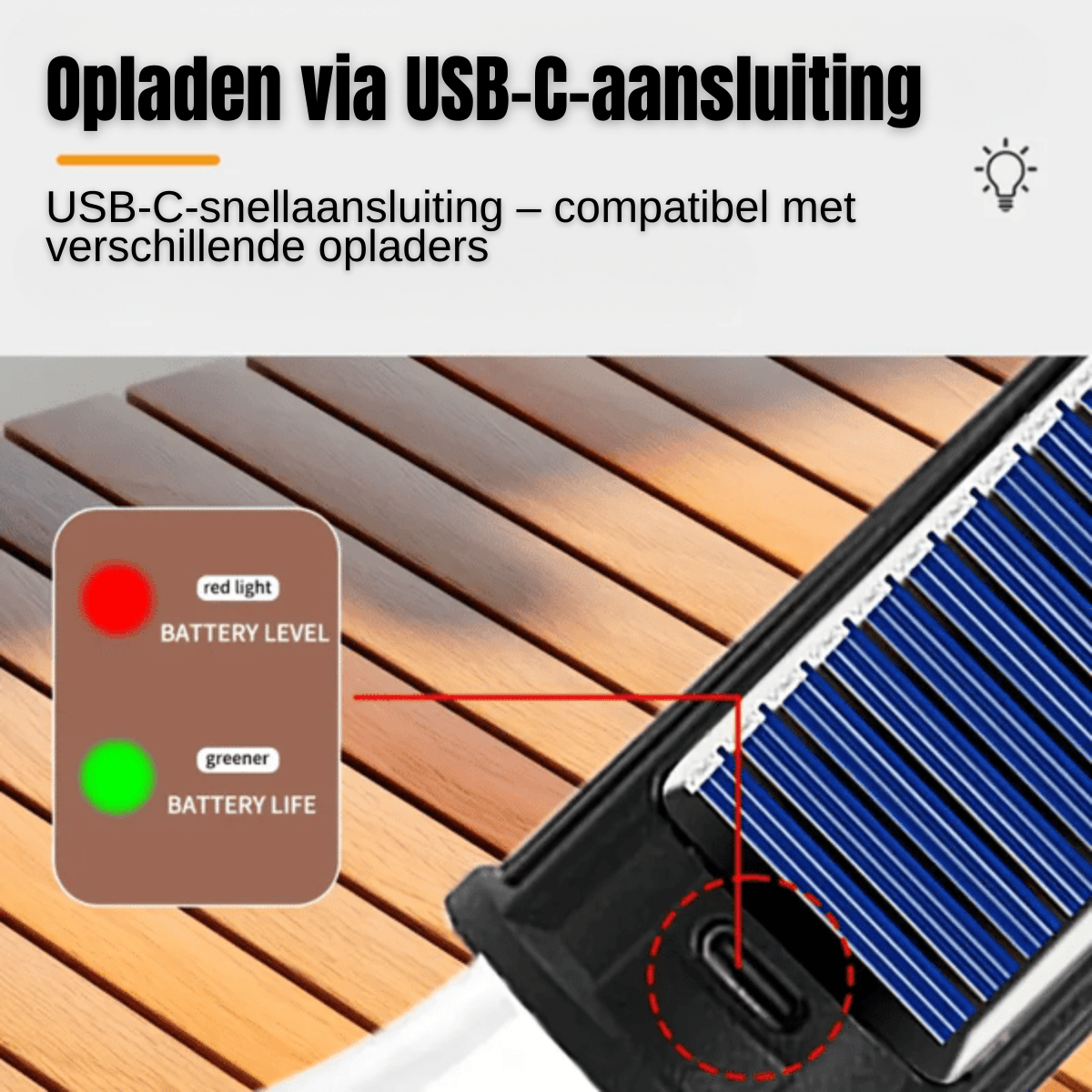LumiCore™ – Solar- & USB-camping- en noodlamp