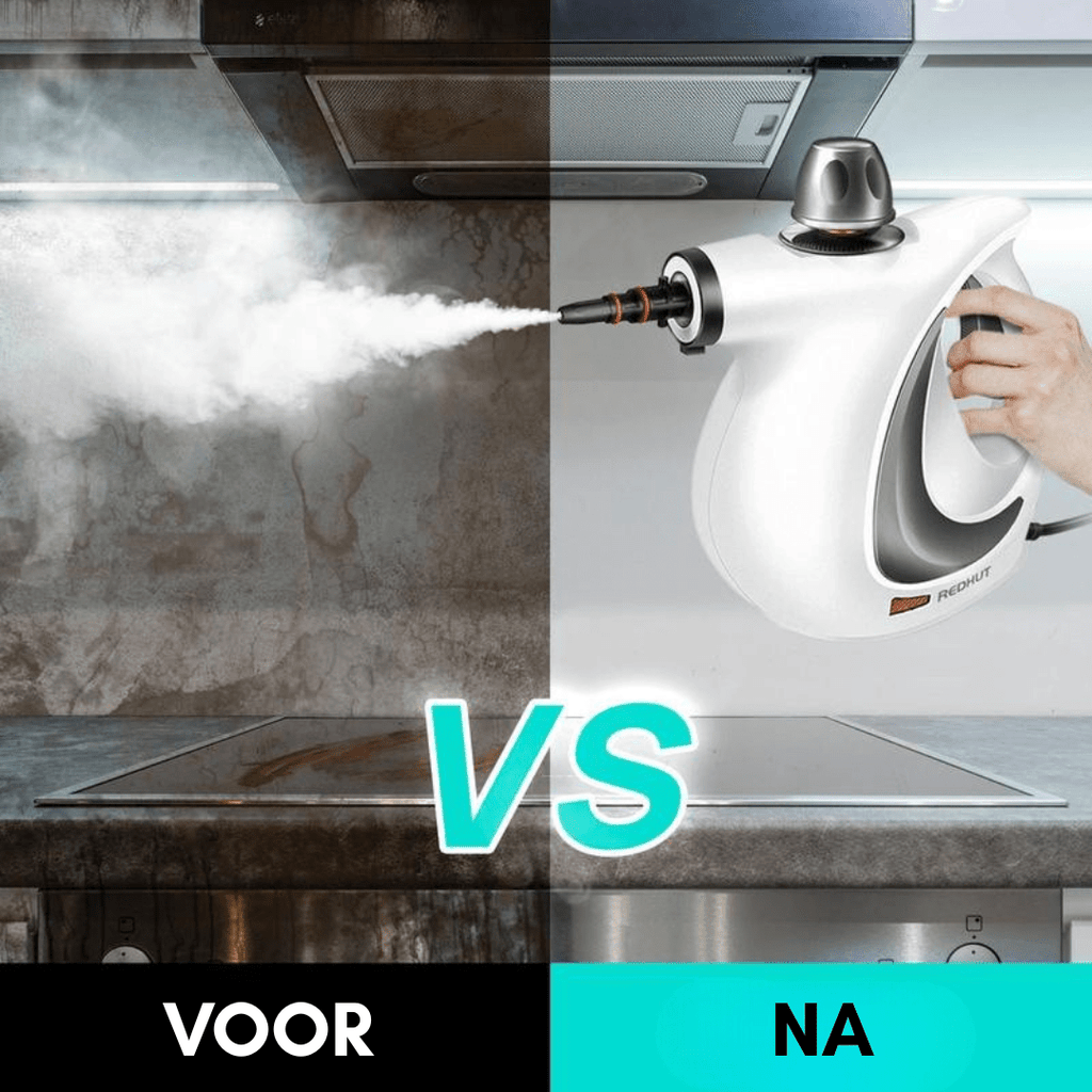 RedHut™ – Draagbare stoomreiniger met 12 opzetstukken voor keuken, badkamer & huishouden