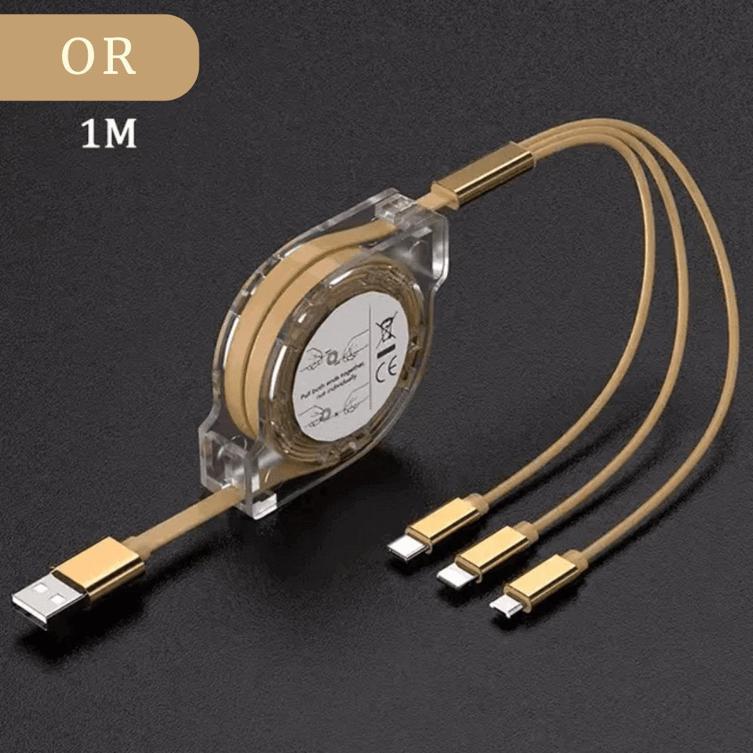 3-in-1 Snellaadkabel USB
