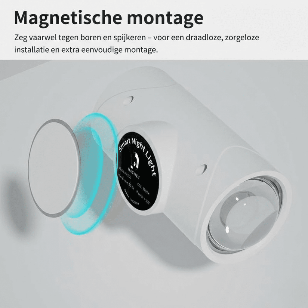 LumiAura™ – Slimme sensor-wandlamp met magnetische montage