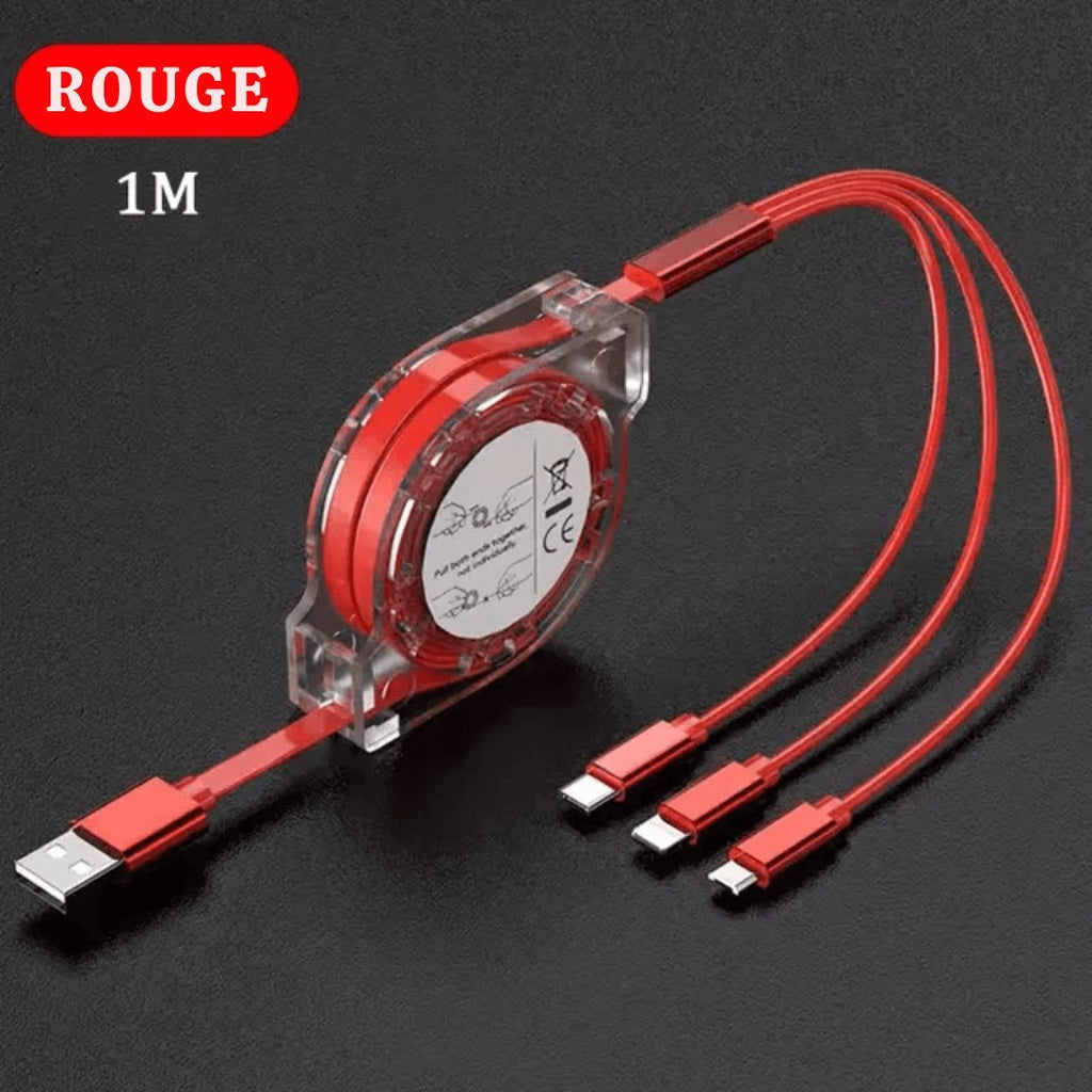 3-in-1 Snellaadkabel USB
