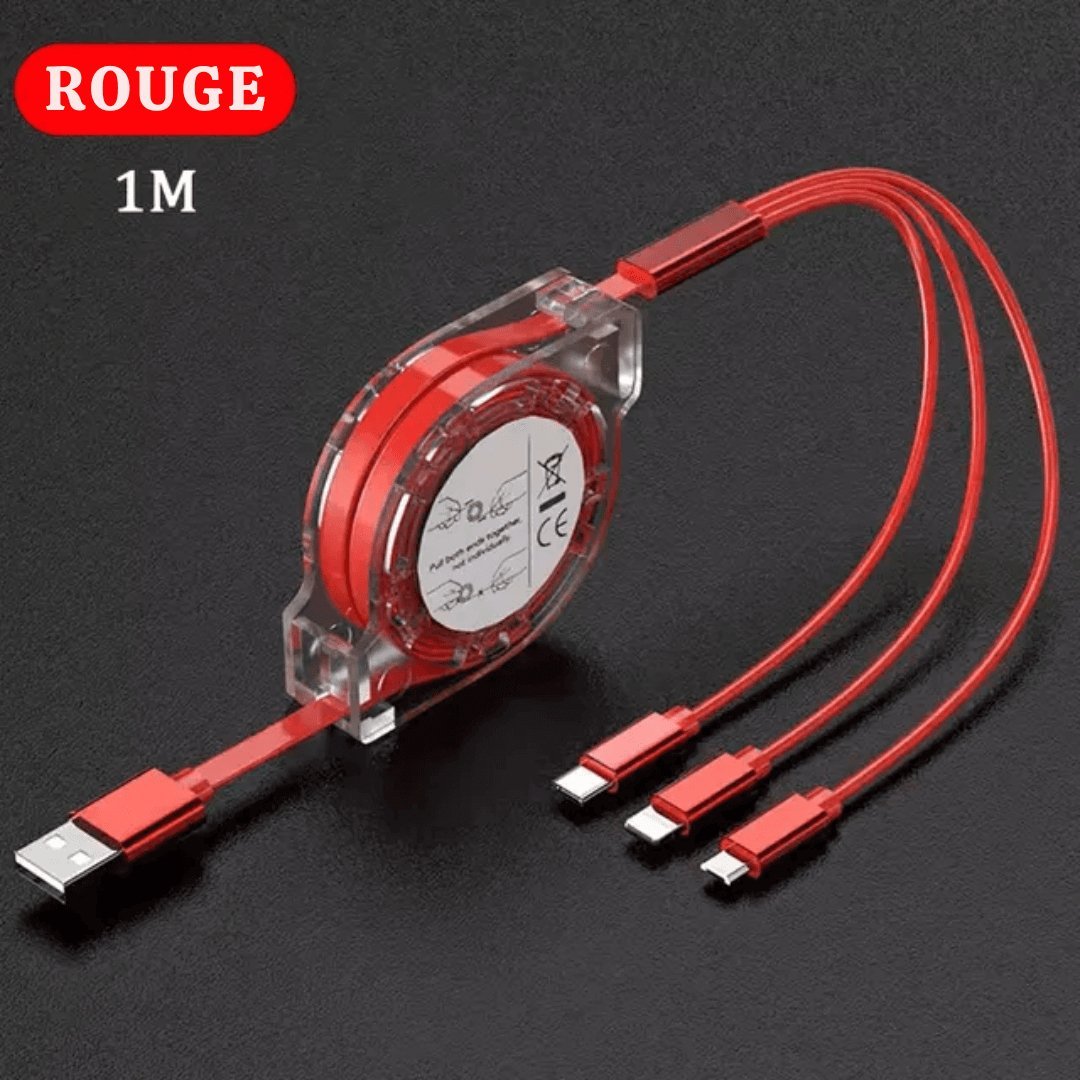 3-in-1 Snellaadkabel USB