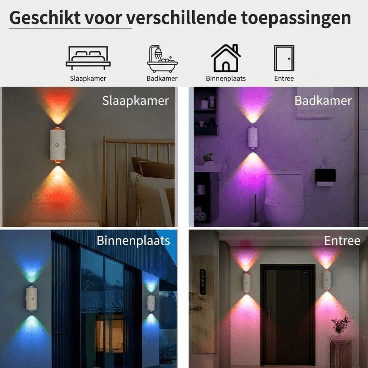 LumiAura™ – Slimme sensor-wandlamp met magnetische montage