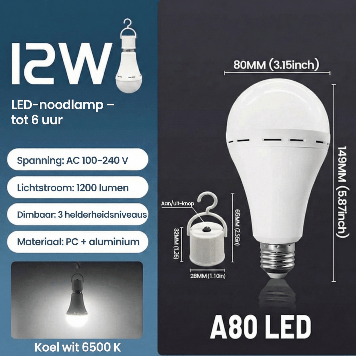 PowerSafe™ – LED-noodlamp & noodstroomlamp