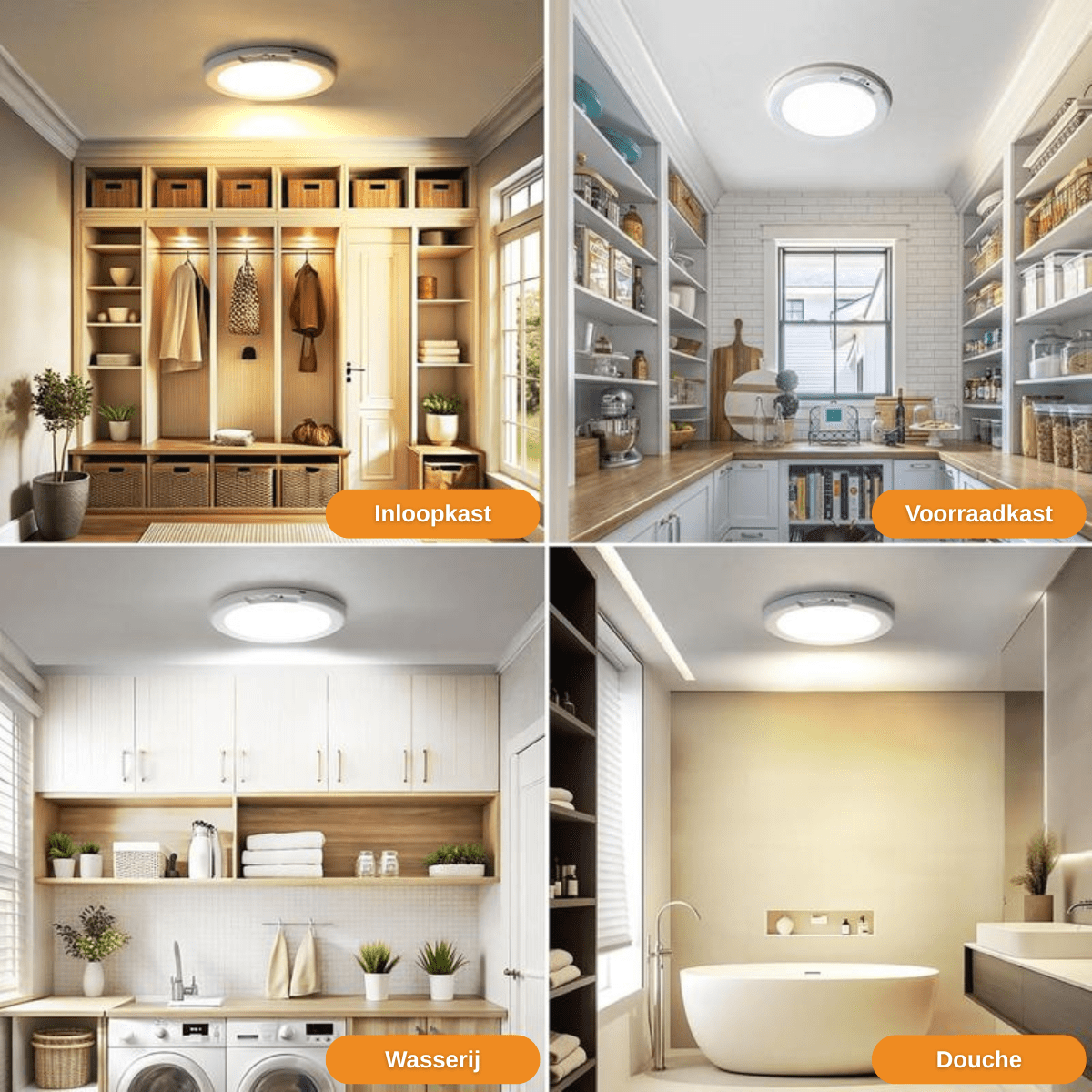 LumiNest™ – Draadloze Plafondlamp met Sensor