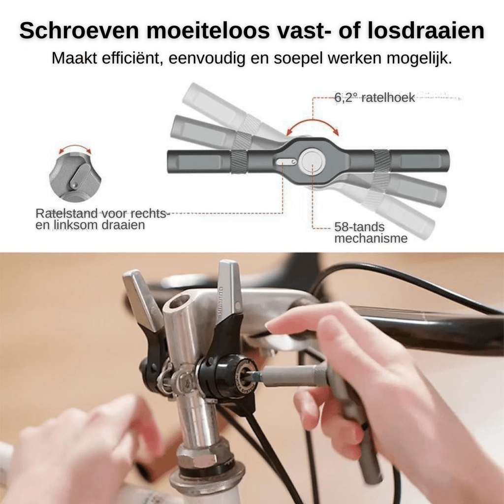 TorqMaster™ – Verstelbare T-Ratel Schroevendraaier