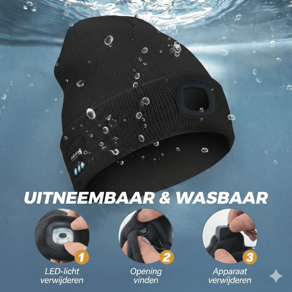 NightGuard™ – LED-muts met handsfree verlichting & Bluetooth