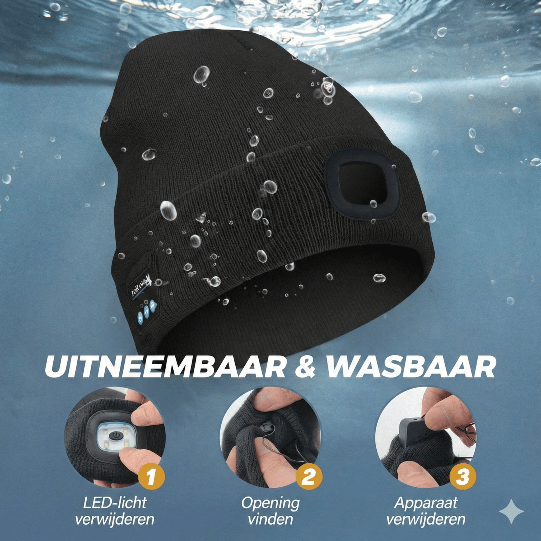 NightGuard™ – LED-muts met handsfree verlichting & Bluetooth