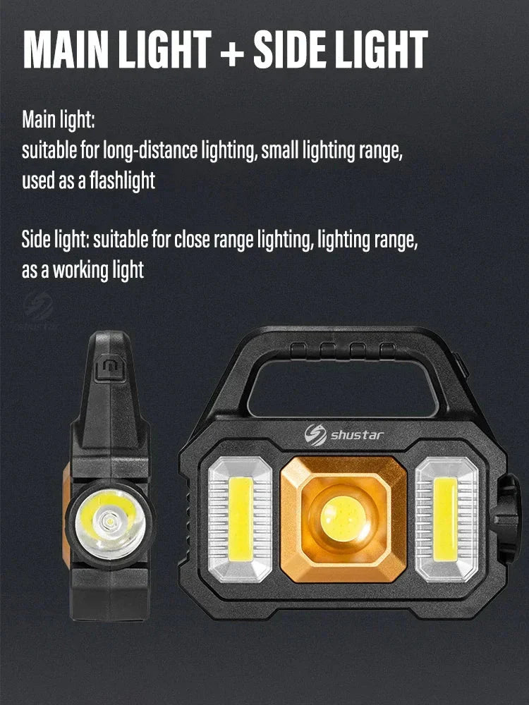 Zonne-oplaadbare LED Zaklamp
