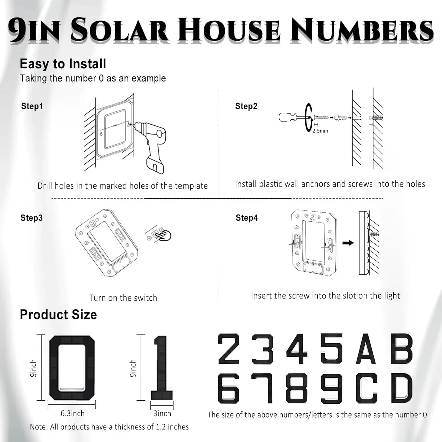 LumiDigit™ – Solar LED Huisnummers
