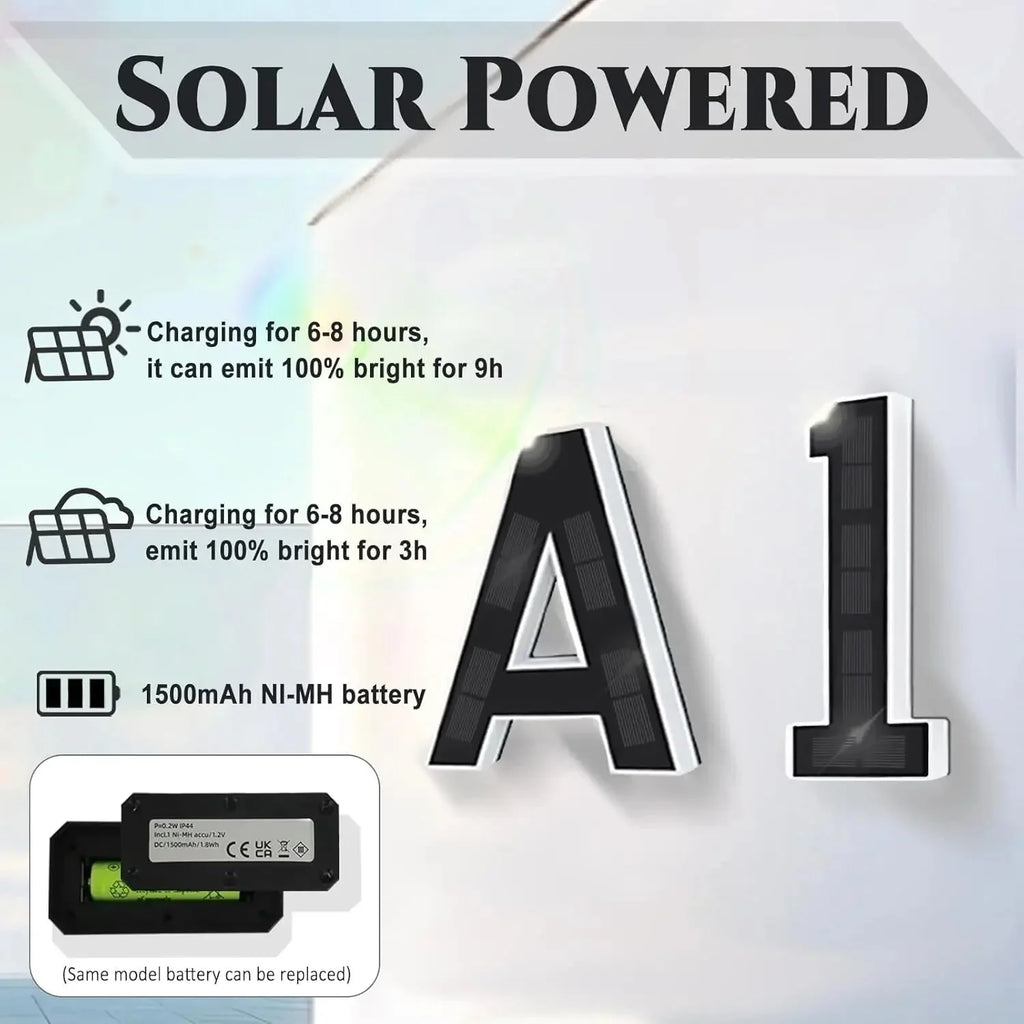 LumiDigit™ – Solar LED Huisnummers