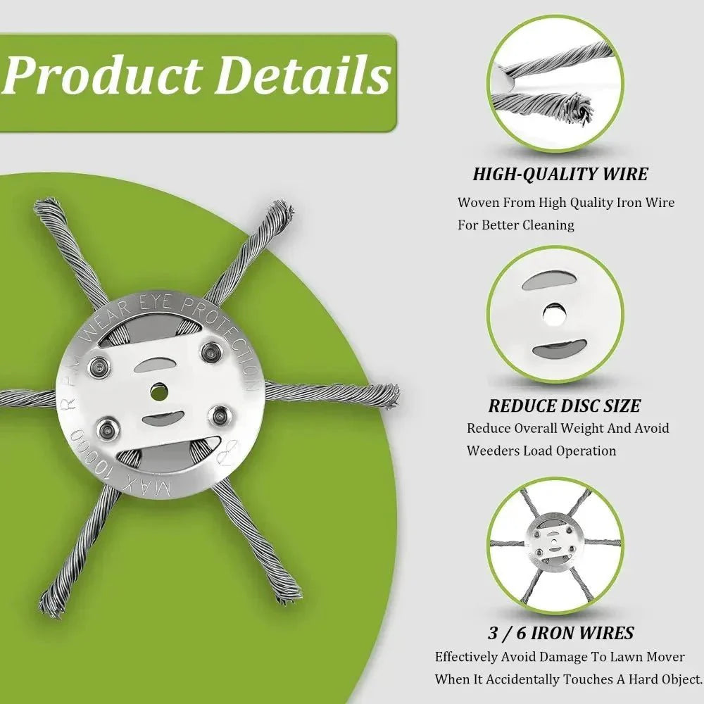 RustTrim™ – Stalen Borstelkop voor Onkruid & Mos