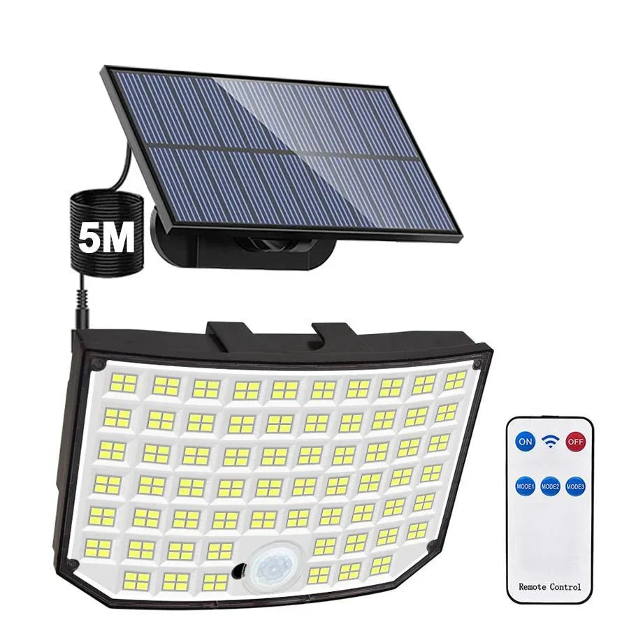 TriLux™ – Driedubbele Solarlamp met Bewegingssensor