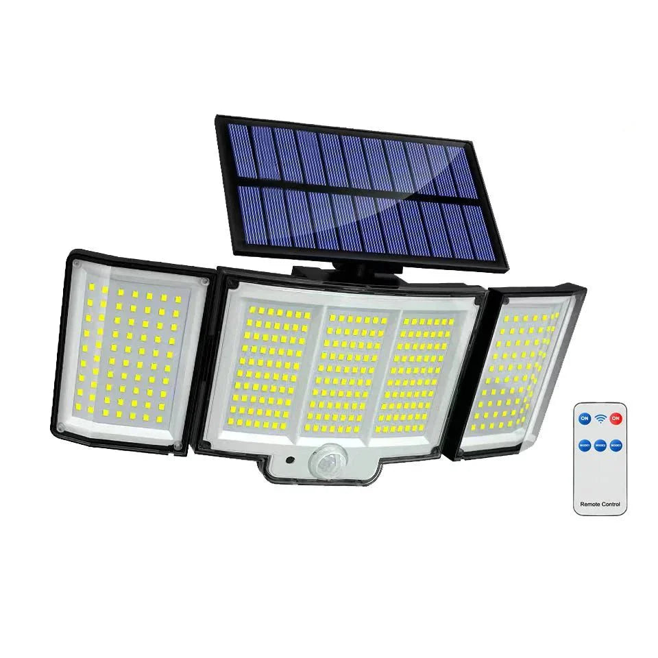 TriLux™ – Driedubbele Solarlamp met Bewegingssensor