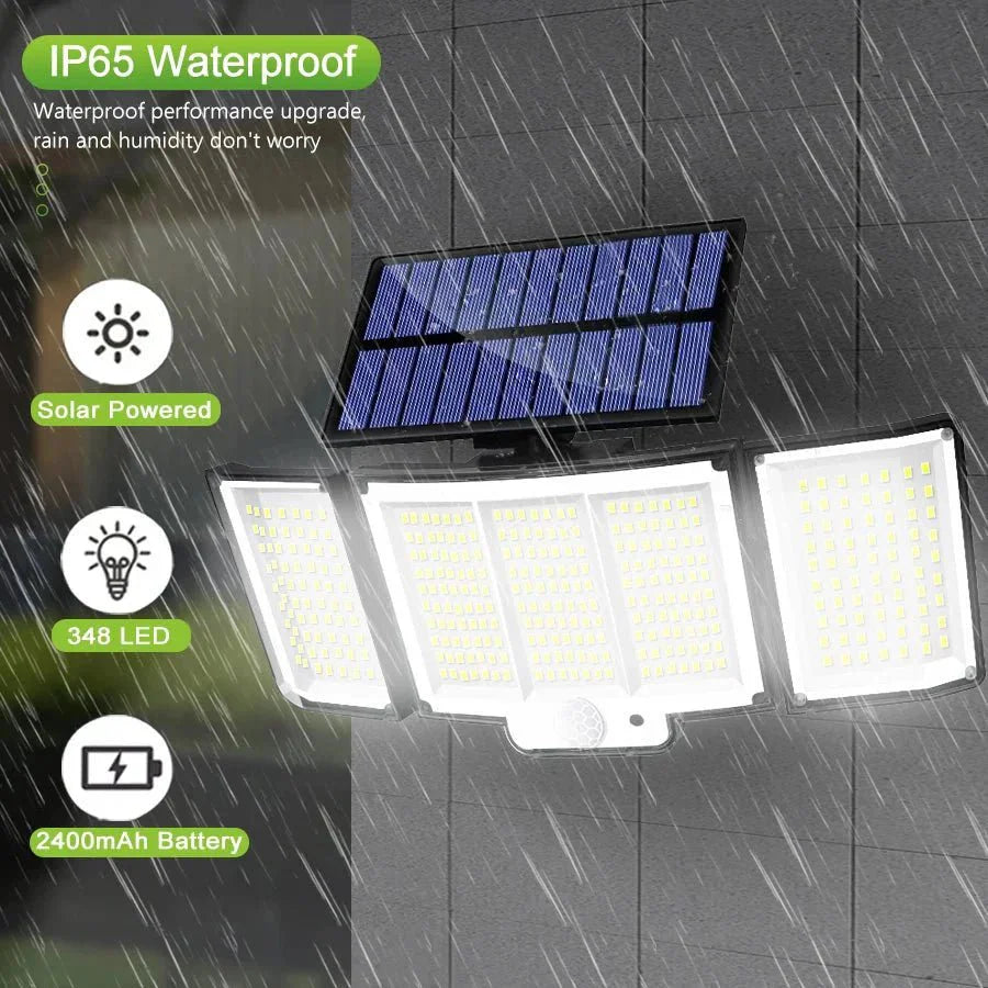 TriLux™ – Driedubbele Solarlamp met Bewegingssensor