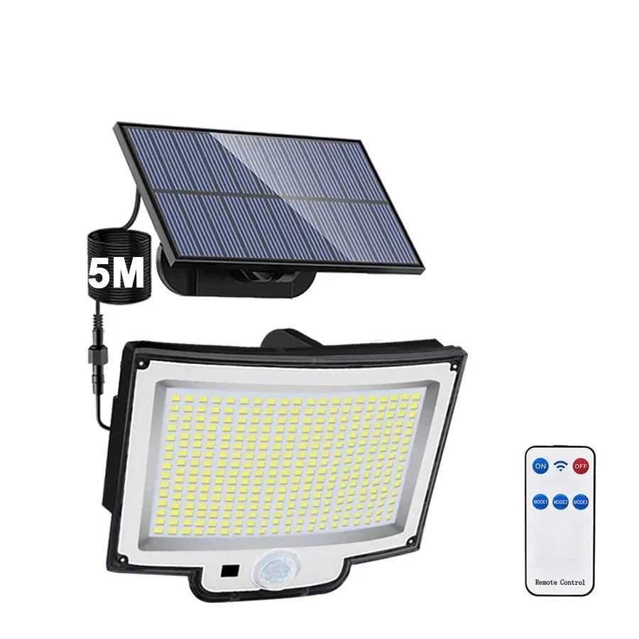 TriLux™ – Driedubbele Solarlamp met Bewegingssensor