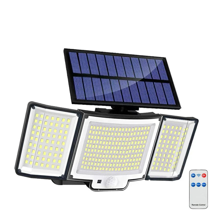 TriLux™ – Driedubbele Solarlamp met Bewegingssensor