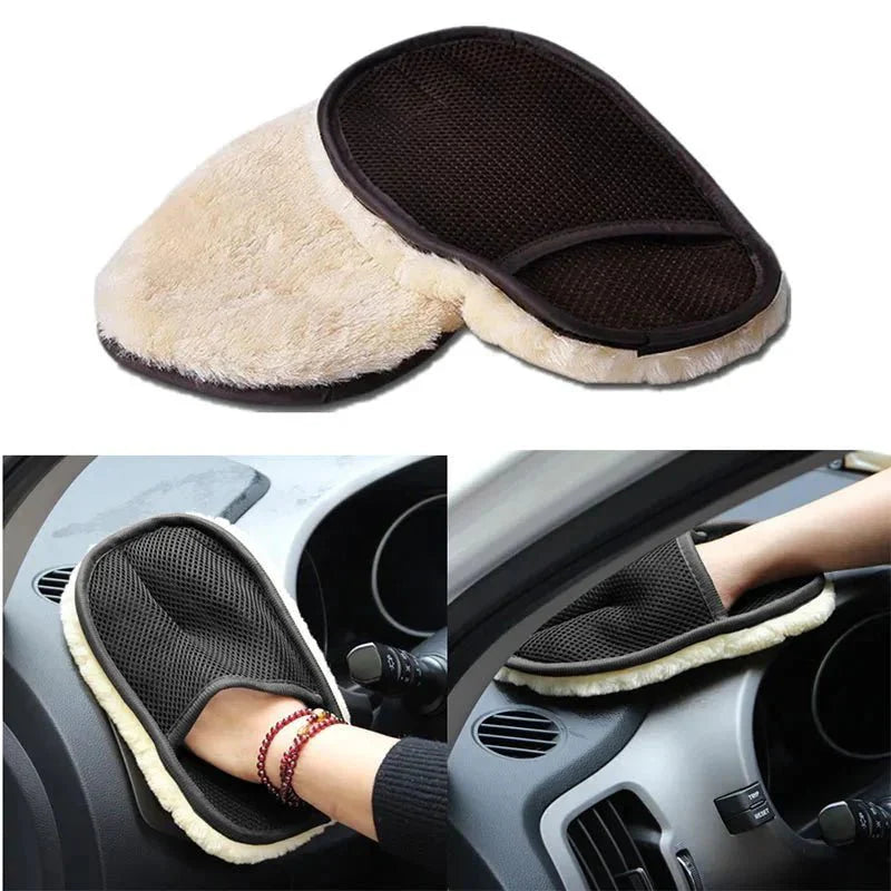 Wollix™ – Zachte Microvezel Washandschoenen voor Auto & Huis