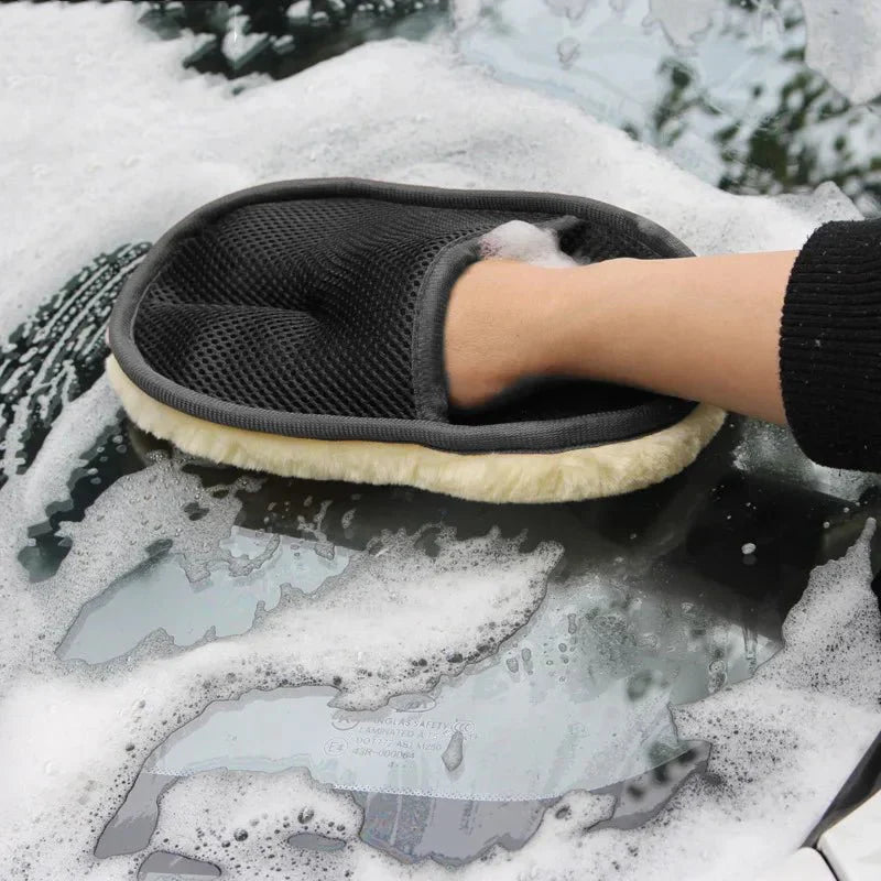 Wollix™ – Zachte Microvezel Washandschoenen voor Auto & Huis