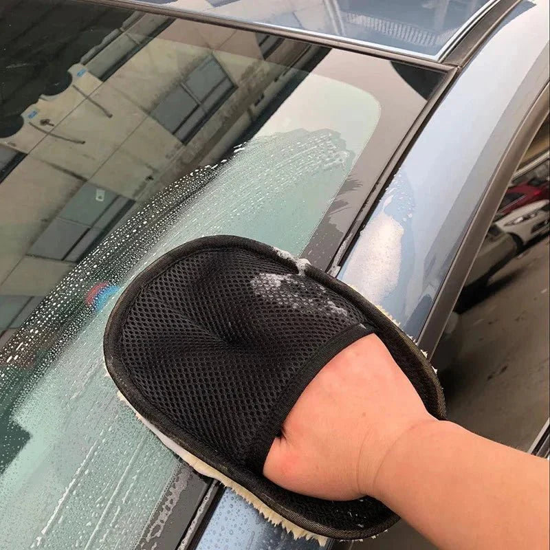 Wollix™ – Zachte Microvezel Washandschoenen voor Auto & Huis